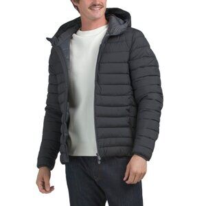 SAVE THE DUCK Grey Marco Quilted Hooded Jacket